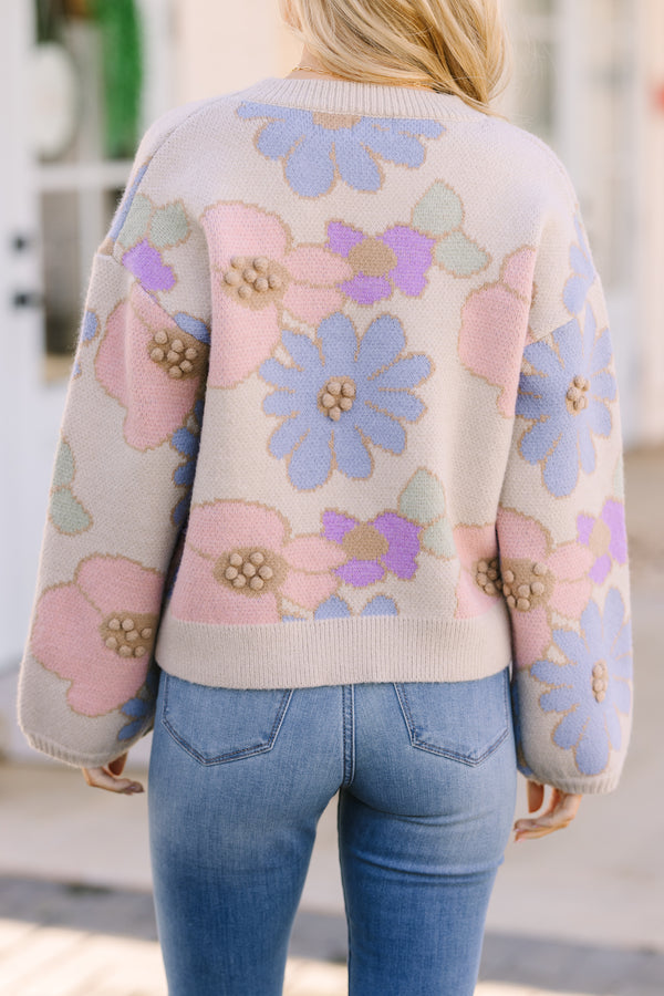 ROSE PEARL SWEATER - BEIGE
