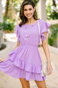 Feminine Love Lavender Purple Ruffled Dress – Shop the Mint