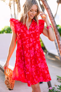 Worth Your While Red Babydoll Dress