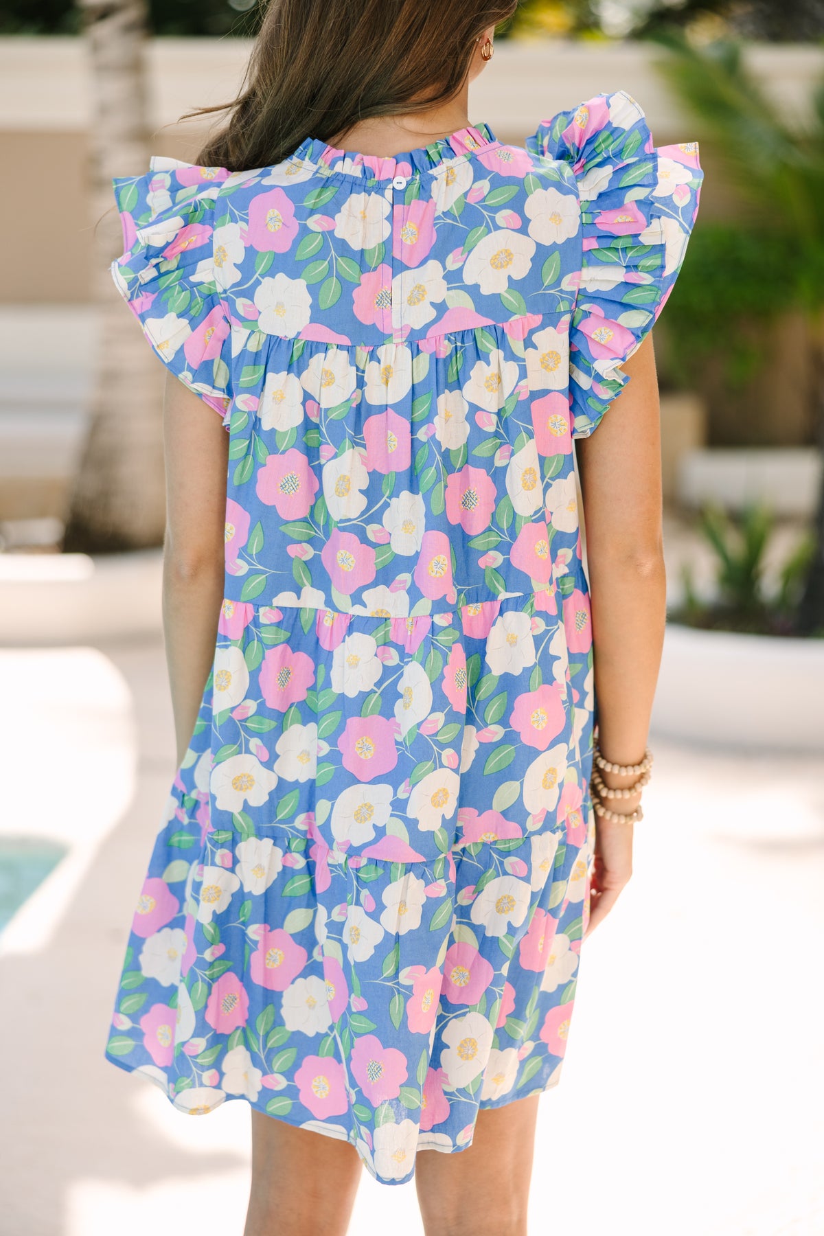 Sweet Nature Blue Floral Babydoll Dress – Shop the Mint