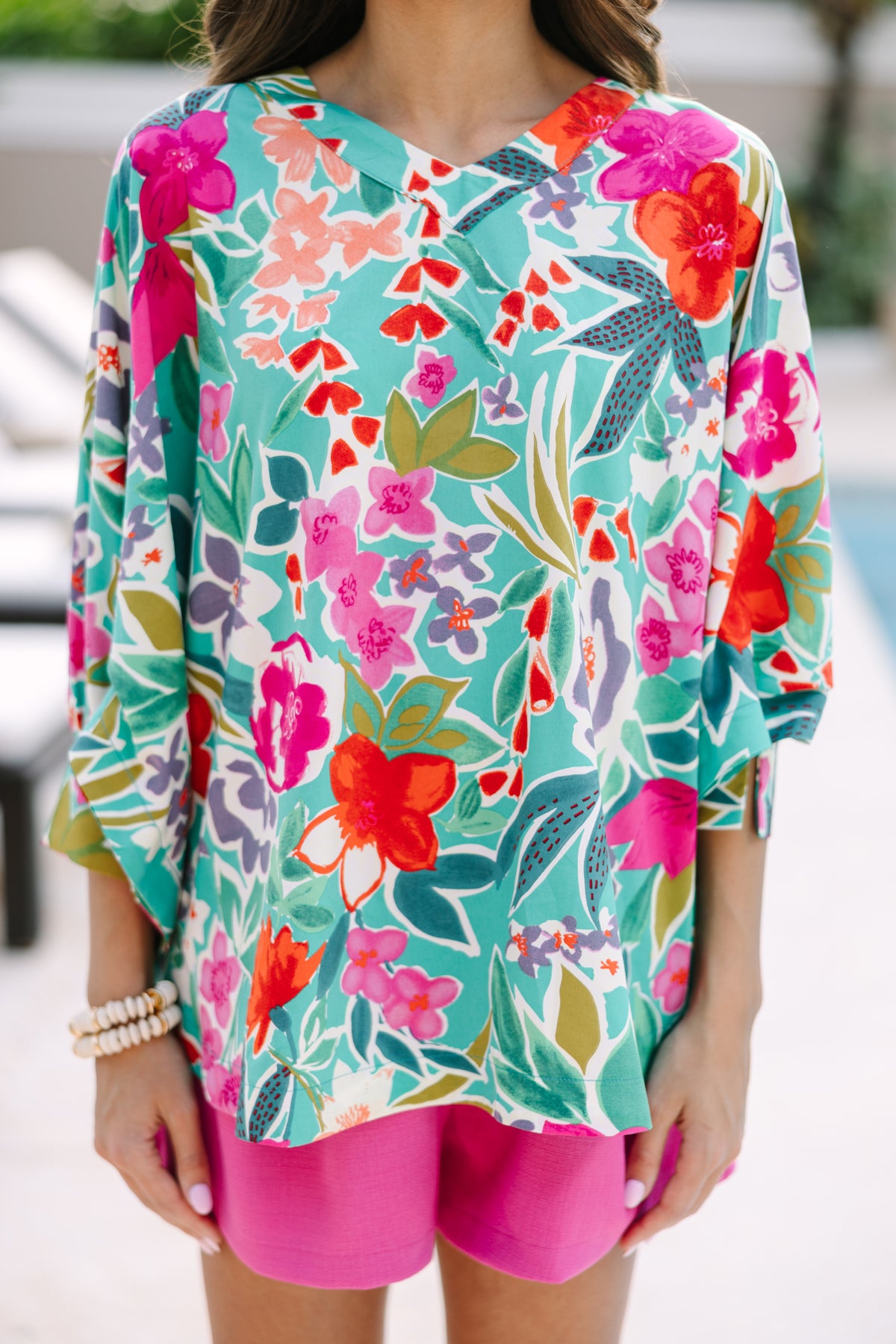 Now You Know Teal Green Floral Top – Shop the Mint