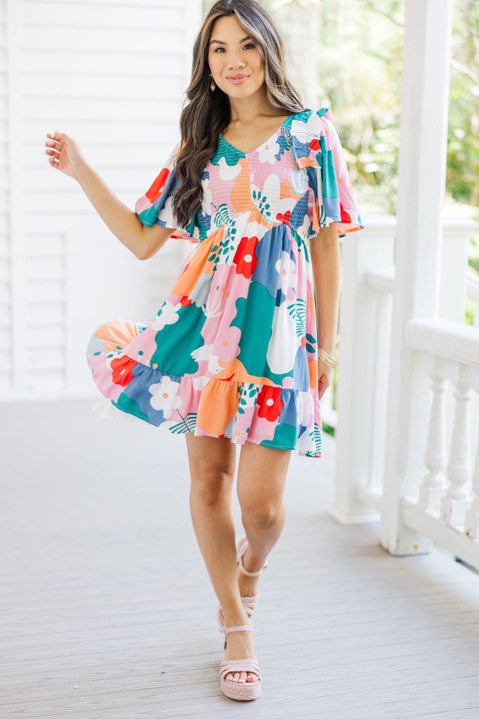 Find Your Way Mauve Pink Abstract Dress – Shop the Mint