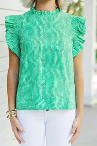 Make My Day Green Ruffled Top – Shop the Mint