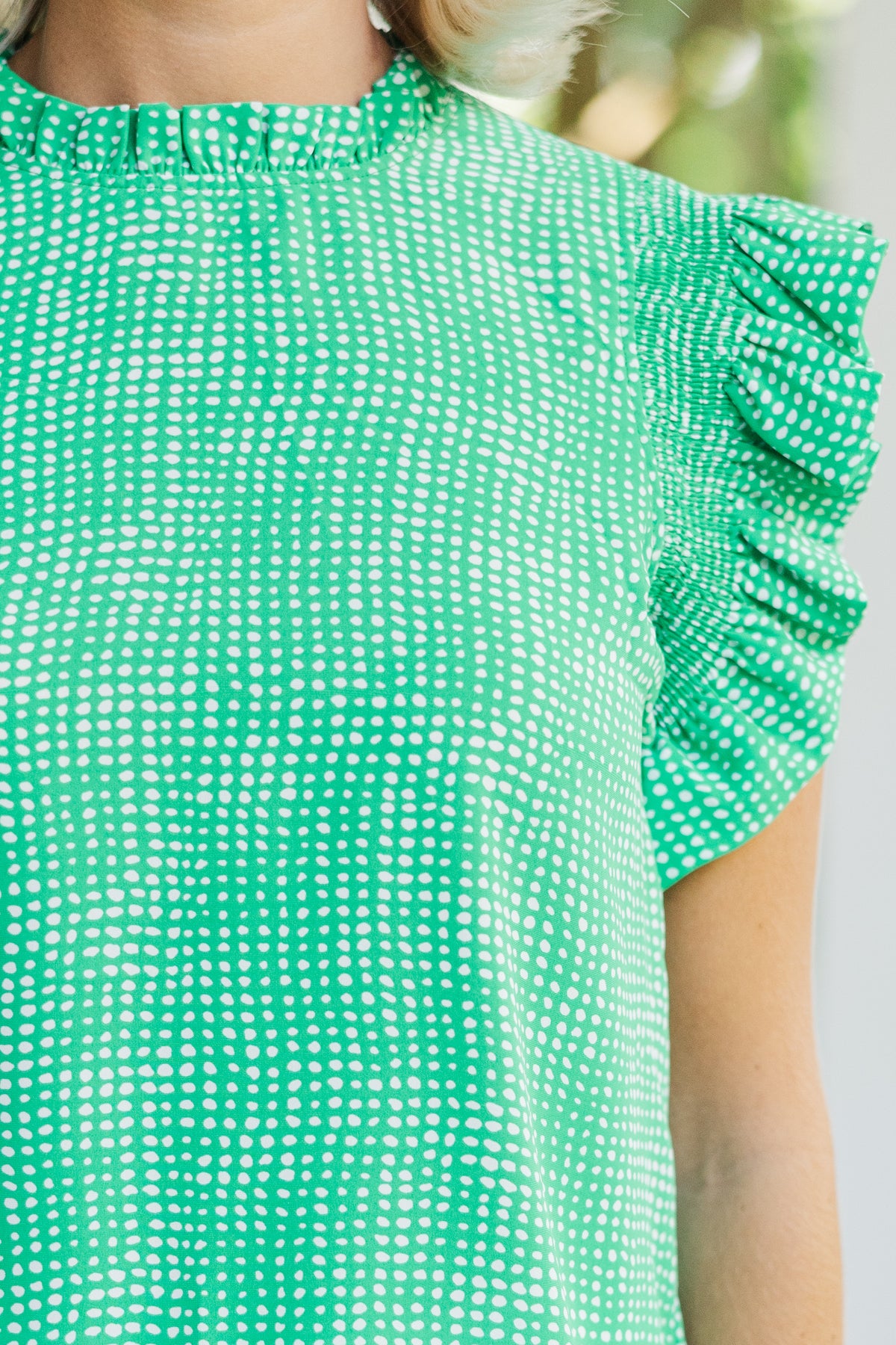 Make My Day Green Ruffled Top – Shop the Mint