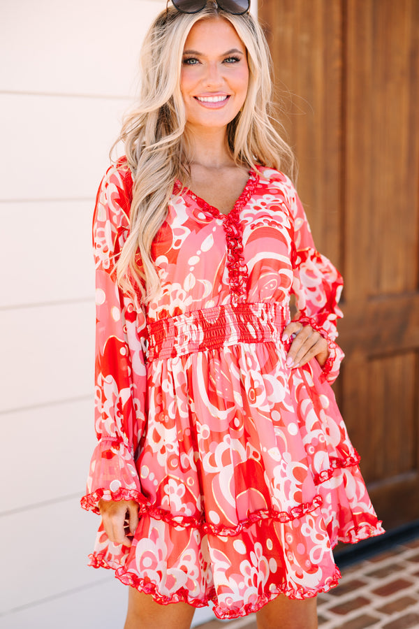 Keep Looking Coral Pink Printed Dress Shop the Mint Keep Looking Coral Pink Printed Dress Shop the Mint