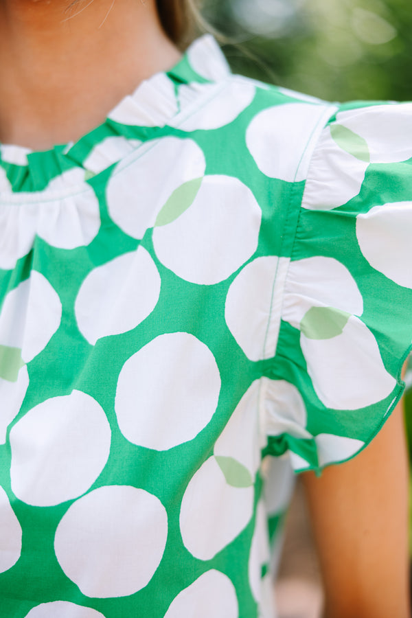 polka dot blouse, green blouses, trendy blouses for women