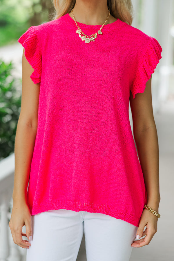 Certain Joy Fuchsia Pink Knit Top – Shop the Mint