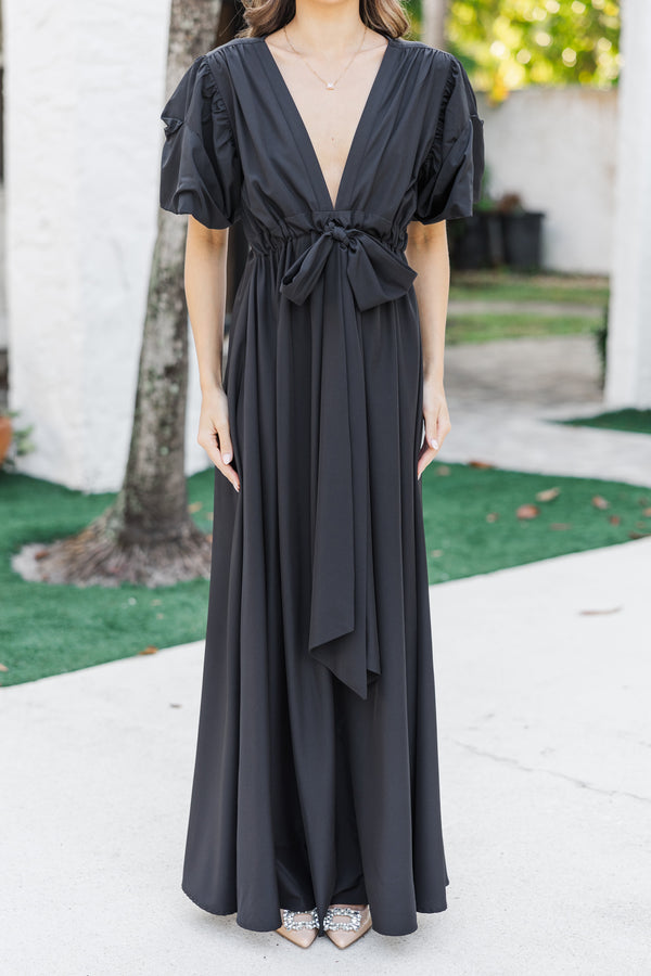 Keep It Up Black Puff Sleeve Maxi Dress, Large - The Mint Julep Boutique | Women's Boutique Clothing Keep It Up Black Puff Sleeve Maxi Dress, Large - The Mint Julep Boutique | Women's Boutique Clothing