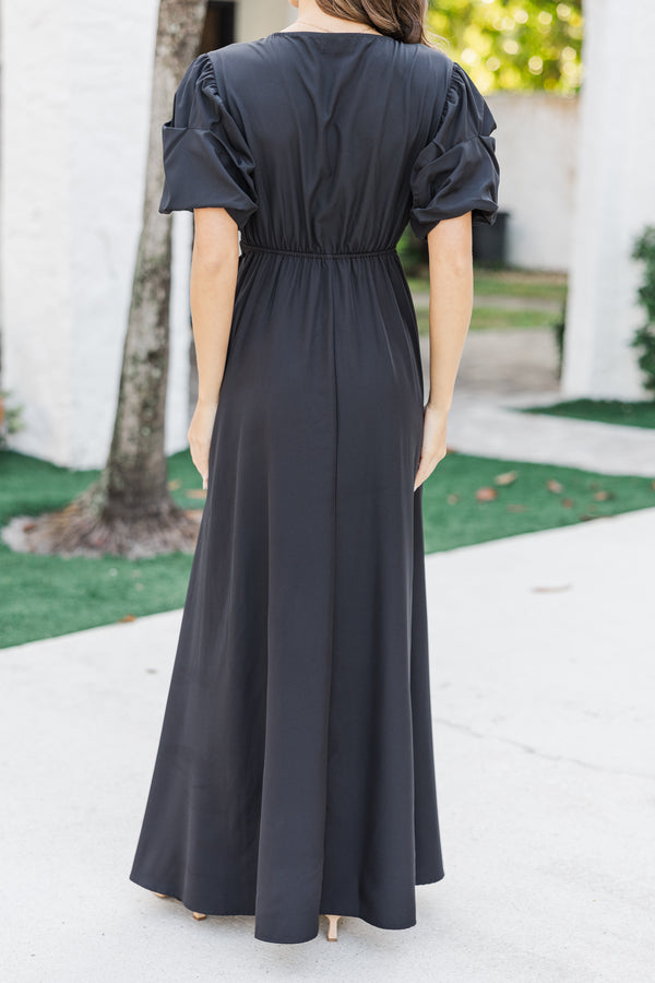 Keep It Up Black Puff Sleeve Maxi Dress, Large - The Mint Julep Boutique | Women's Boutique Clothing Keep It Up Black Puff Sleeve Maxi Dress, Large - The Mint Julep Boutique | Women's Boutique Clothing