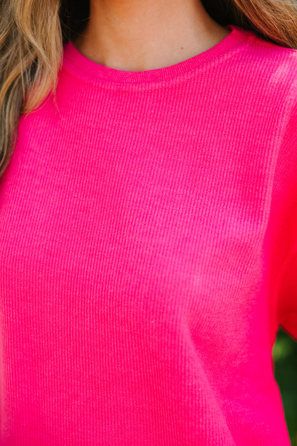 pink sweatshirt, corded sweatshirt, causal sweatshirt