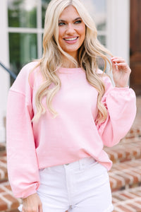 Get Together Blush Pink Corded Sweatshirt