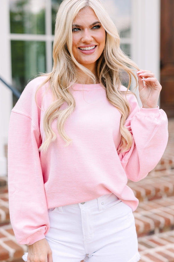 Get Together Blush Pink Corded Sweatshirt – Shop the Mint