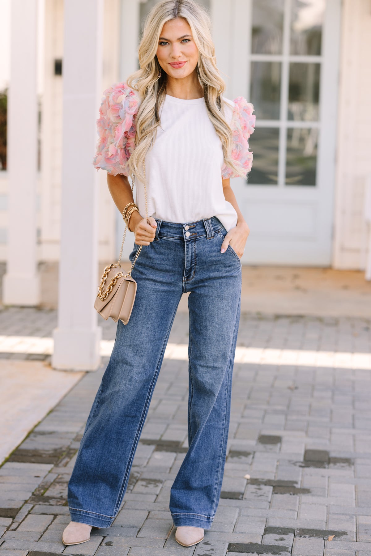 Who You Are White Floral Puff Sleeve Blouse – Shop the Mint