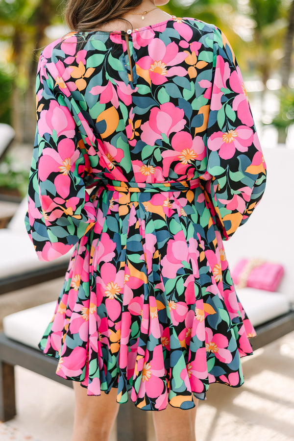 Stay Close Black Floral Dress, X-Large - The Mint Julep Boutique | Women's Boutique Clothing Stay Close Black Floral Dress, X-Large - The Mint Julep Boutique | Women's Boutique Clothing