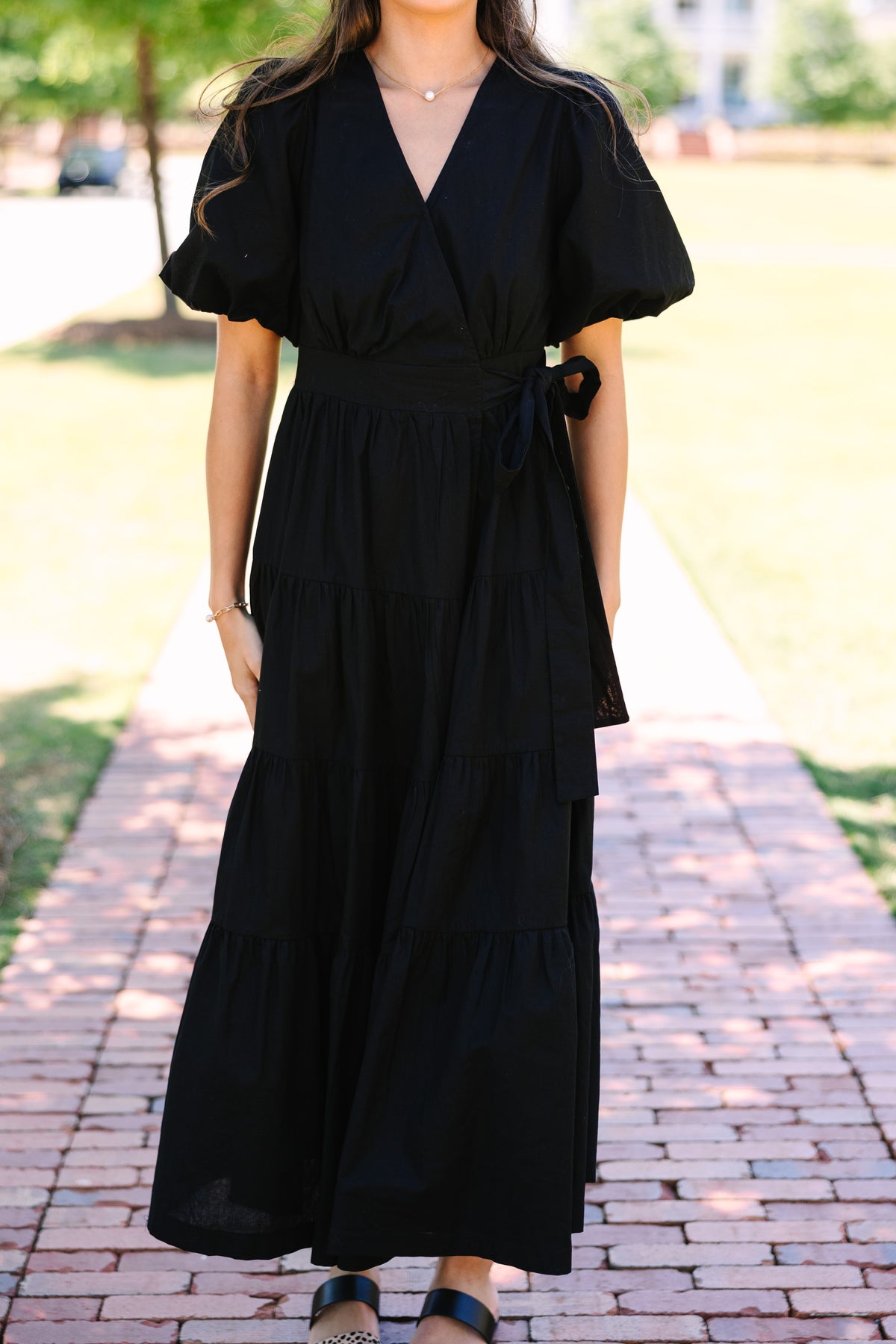 Sounds Like Music Black Tiered Midi Dress – Shop the Mint