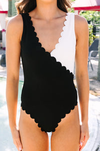 The Great Divide Black and White One Piece Swimsuit