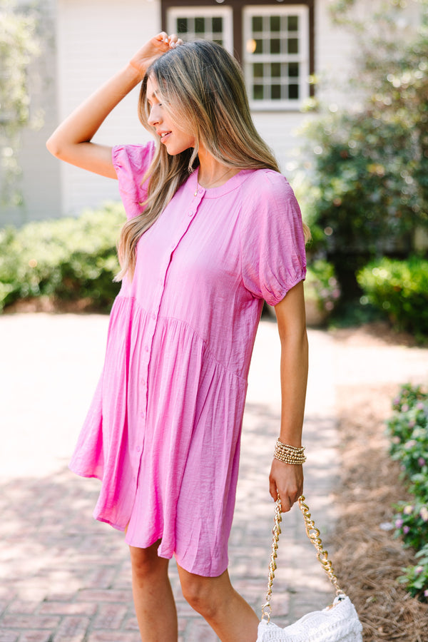 Need You More Candy Pink Babydoll Dress Shop the Mint Need You More Candy Pink Babydoll Dress Shop the Mint