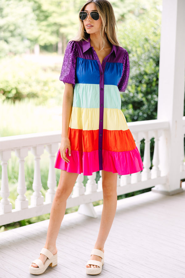 Stay Right There Purple Colorblock Babydoll Dress Shop the Mint Stay Right There Purple Colorblock Babydoll Dress Shop the Mint