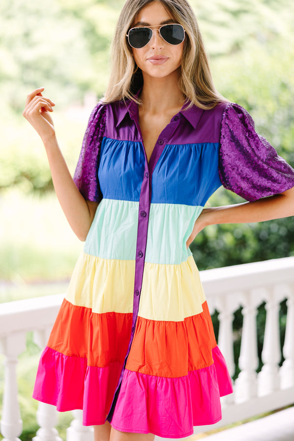 Stay Right There Purple Colorblock Babydoll Dress Shop the Mint Stay Right There Purple Colorblock Babydoll Dress Shop the Mint