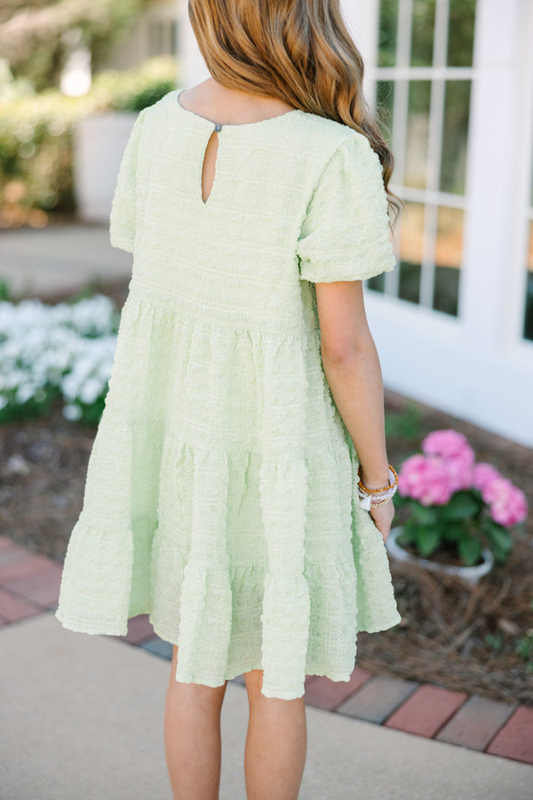 Girls: It All Makes Sense Green Tiered Dress