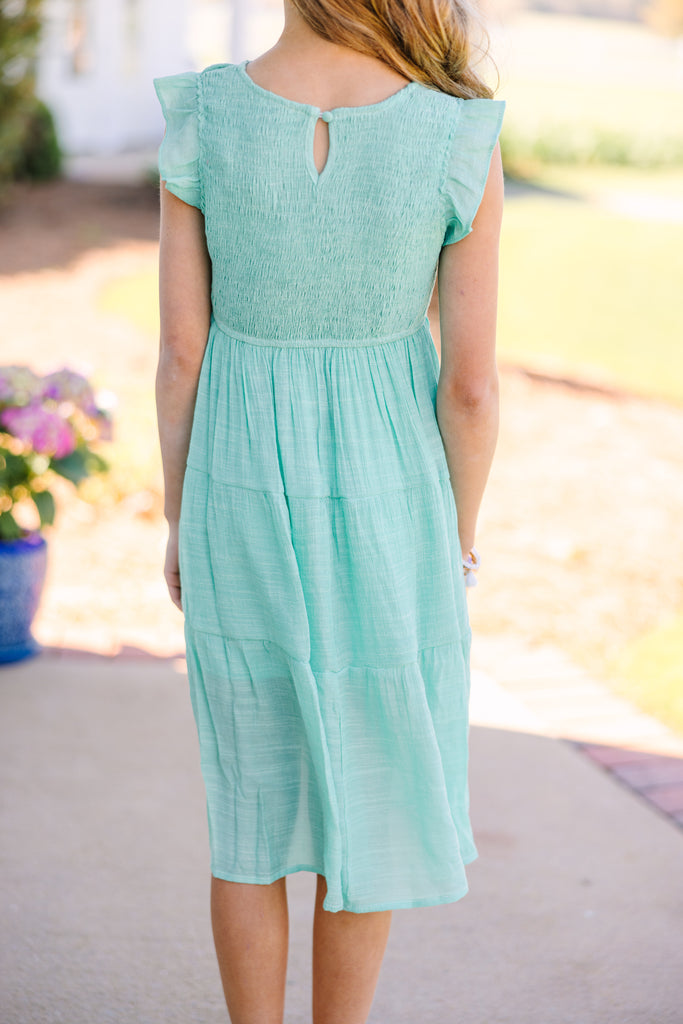 midi mint green dress