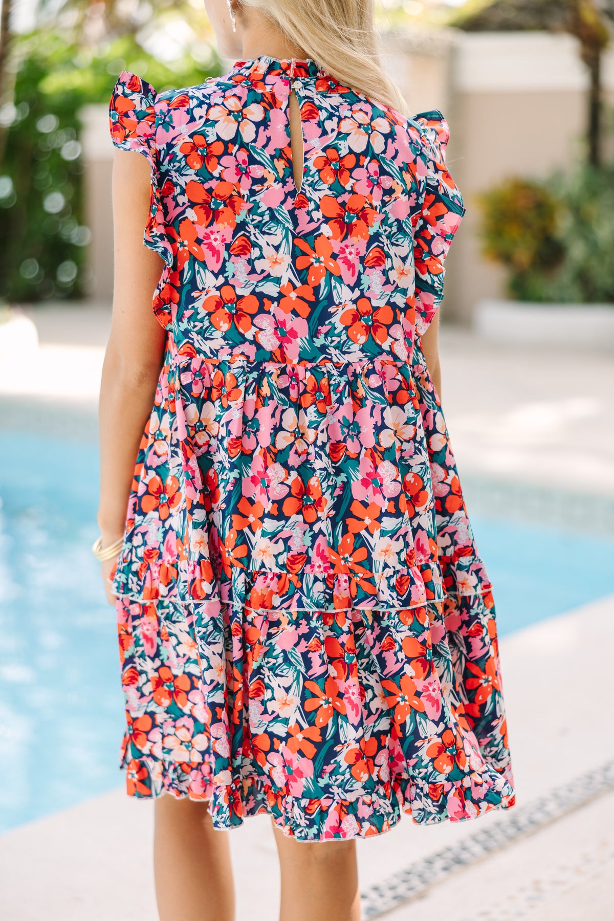 Just A Dream Navy Blue Floral Babydoll Dress – Shop the Mint