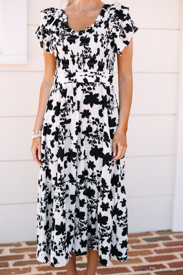 black flowered bust midi dress Black Mesh Floral Applique Bustier Midi Dress | Womens | XXL (Available in M, L) | 100% Polyester | Lulus