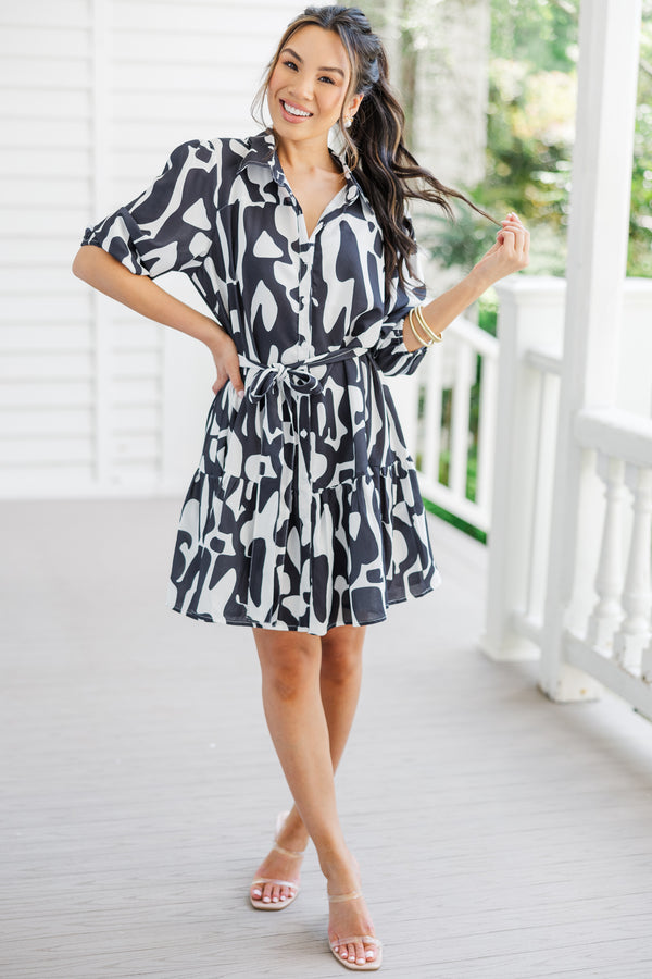 It's All Good Black Abstract Dress, X-Large - The Mint Julep Boutique | Women's Boutique Clothing It's All Good Black Abstract Dress, X-Large - The Mint Julep Boutique | Women's Boutique Clothing