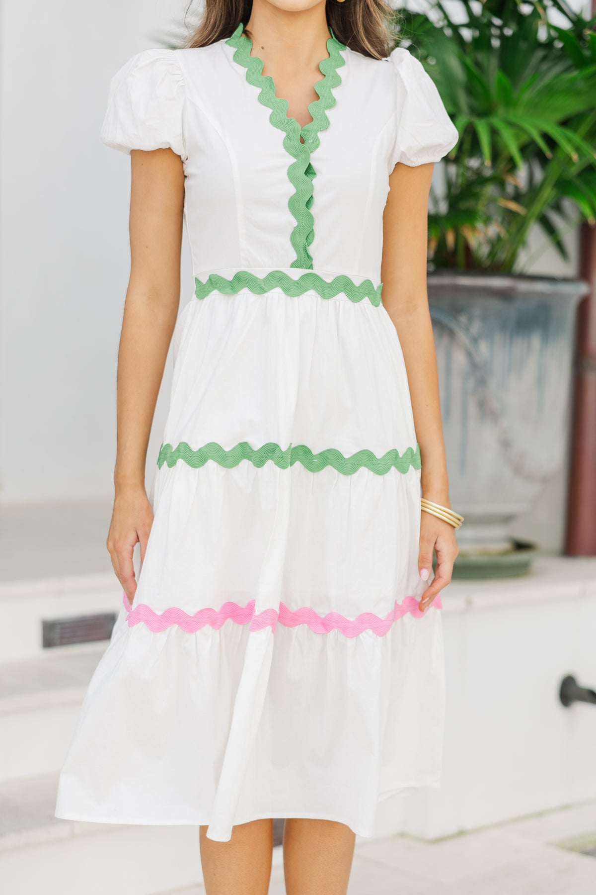 Life's A Party White Rickrack Midi Dress – Shop the Mint
