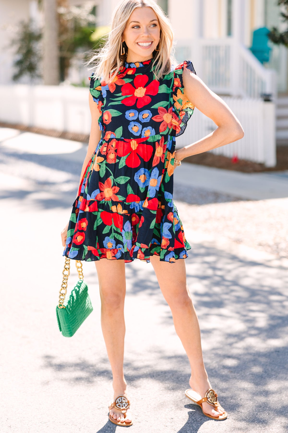 A True Beauty Navy Blue Floral Dress – Shop the Mint