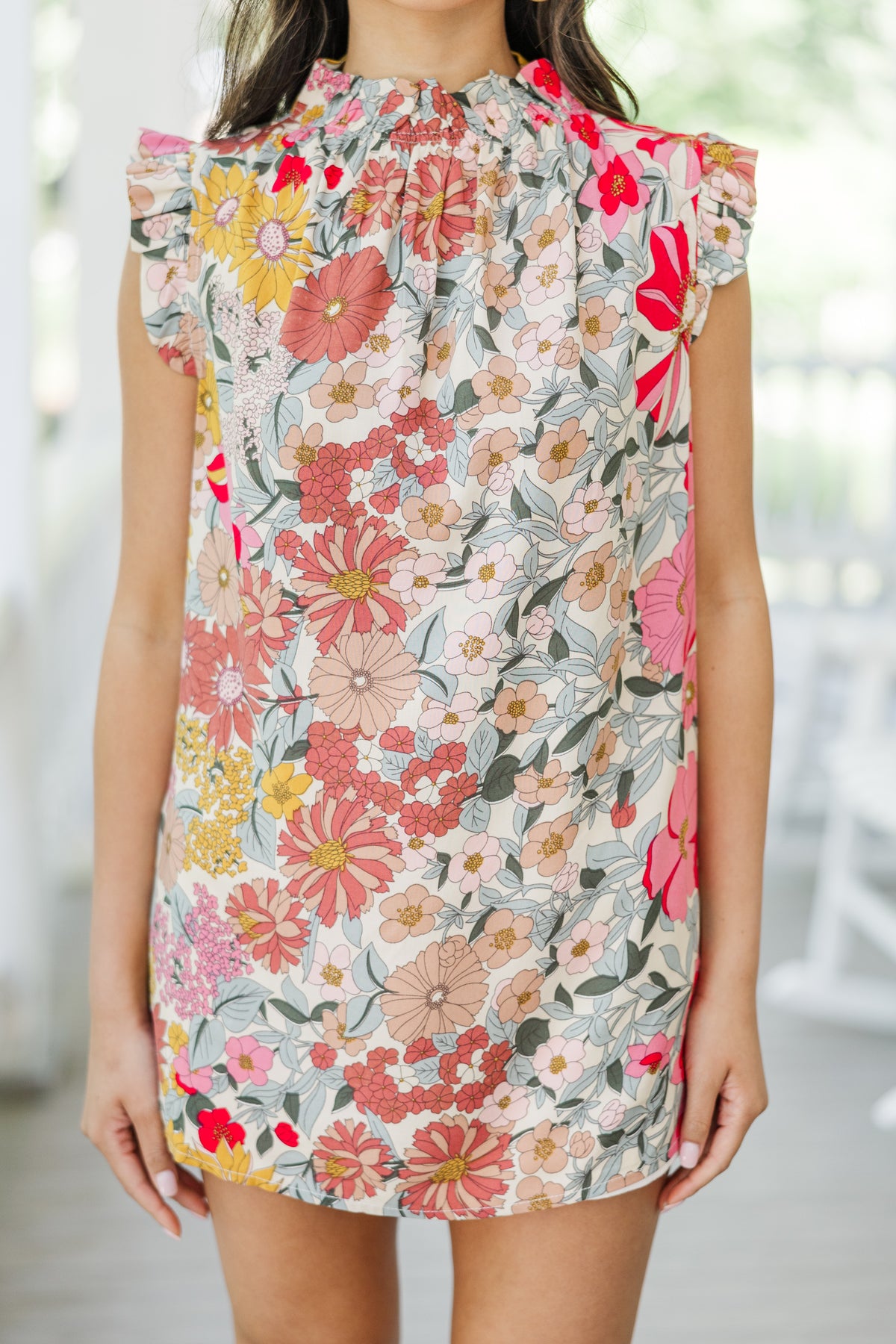 Jessica Tank Power Pink Totally Turquoise Petal Pop Floral main image 0