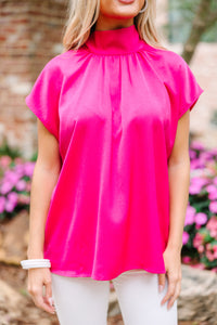 Take A Look Fuchsia Pink Blouse