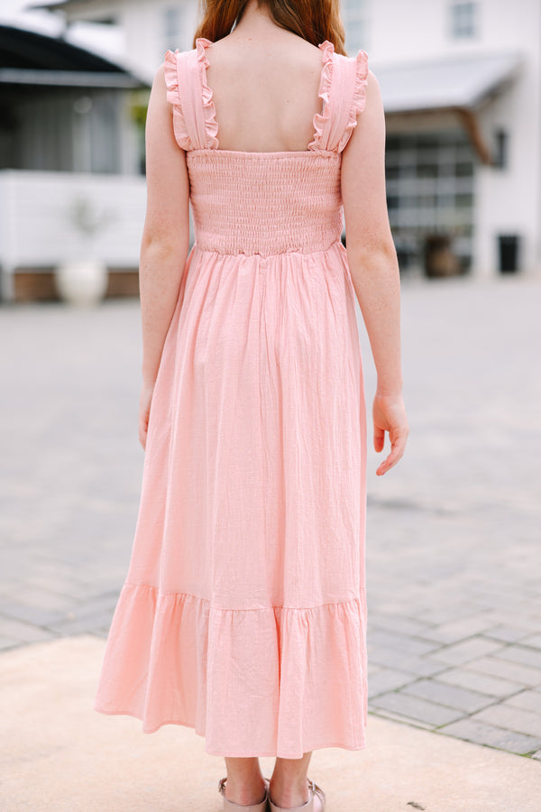 Maxi Dress Blush Women's Clothing Girls: Easy Love Blush Pink Smocked Maxi Dress Shop The Mint Maxi Dress Blush Women's Clothing Girls: Easy Love Blush Pink Smocked Maxi Dress Shop The Mint