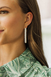All Class Pearl Hoop Earrings