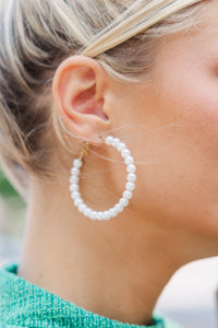 pearl hoops, hoop earrings, pearl earrings