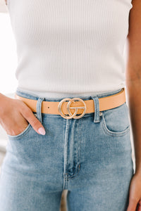 Be With You Taupe Belt