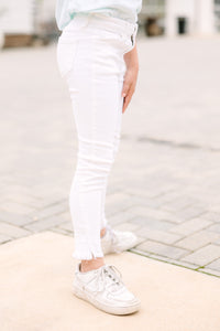 Girls KanCan: Open Your Heart White High Waist Skinny Jeans