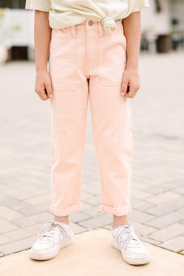 Girls KanCan: All For Fun Pink Elastic Waist Jeans