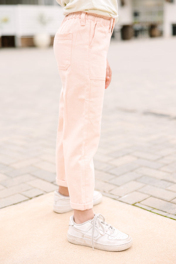 Girls KanCan: All For Fun Pink Elastic Waist Jeans