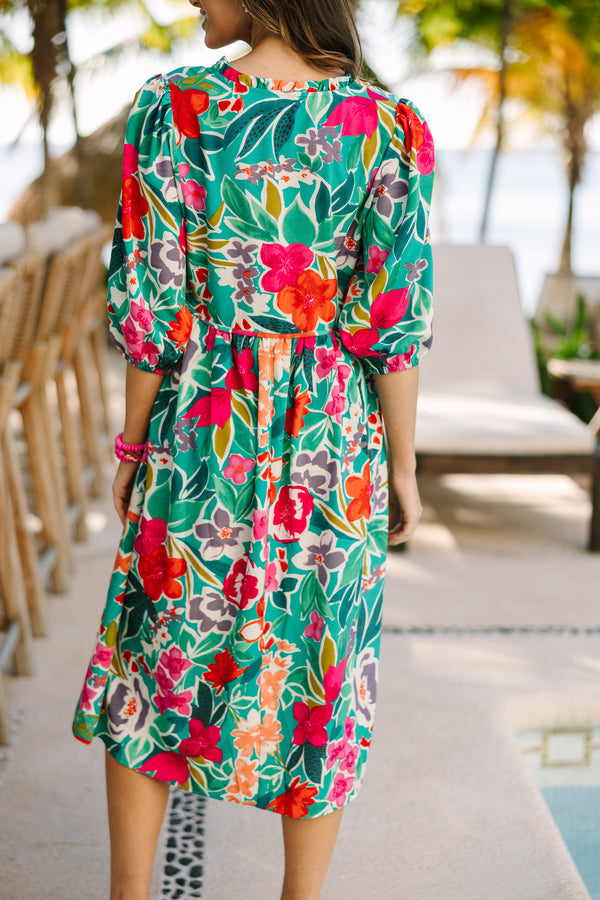 Feels Right Green Floral Midi Dress Shop the Mint Feels Right Green Floral Midi Dress Shop the Mint