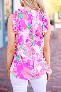All Your Own Orchid Pink Floral Blouse