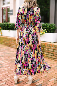 Tell Your Story Black Floral Maxi Dress