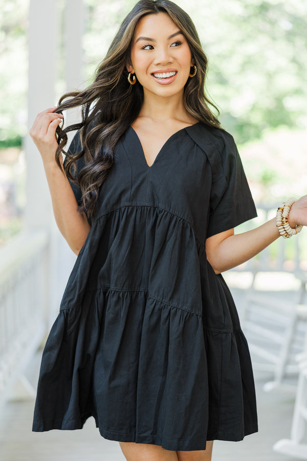 It Could Be You Black Babydoll Dress