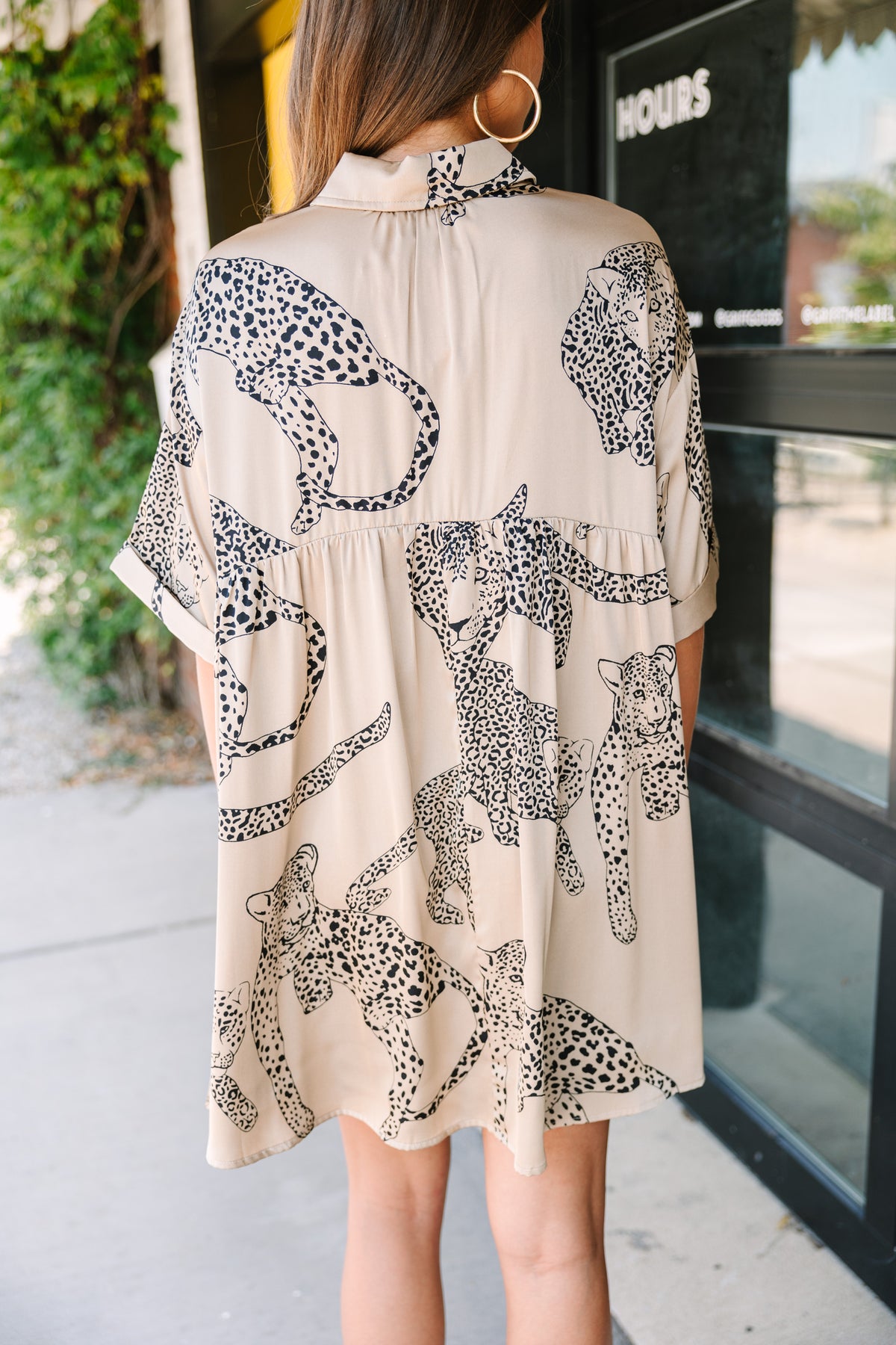 Brown Cheetah Print Modern Girls Twirl Dress