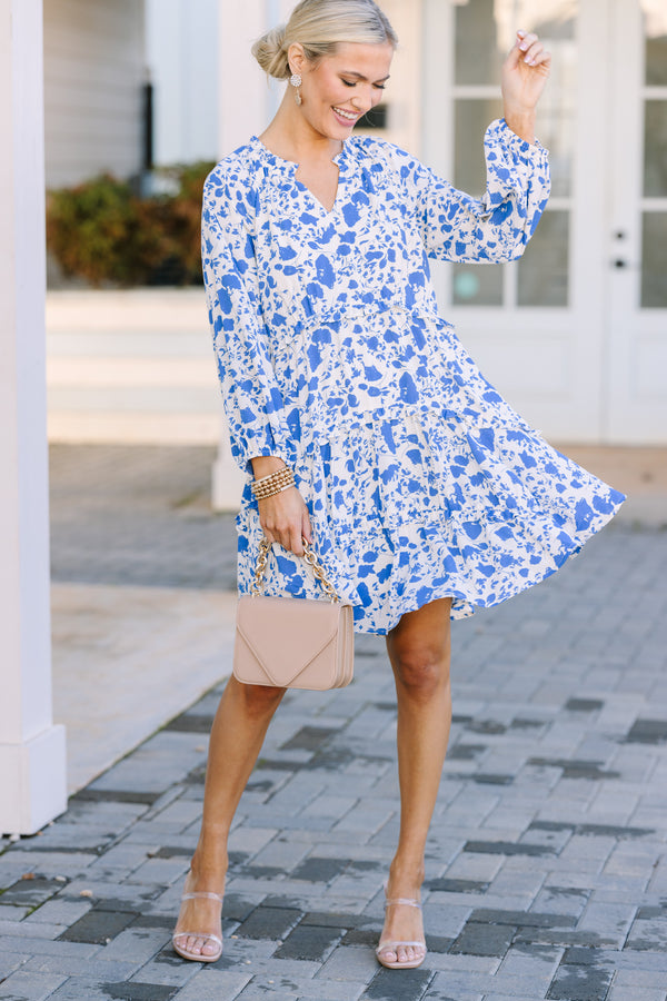 All That You Know Blue Floral Dress