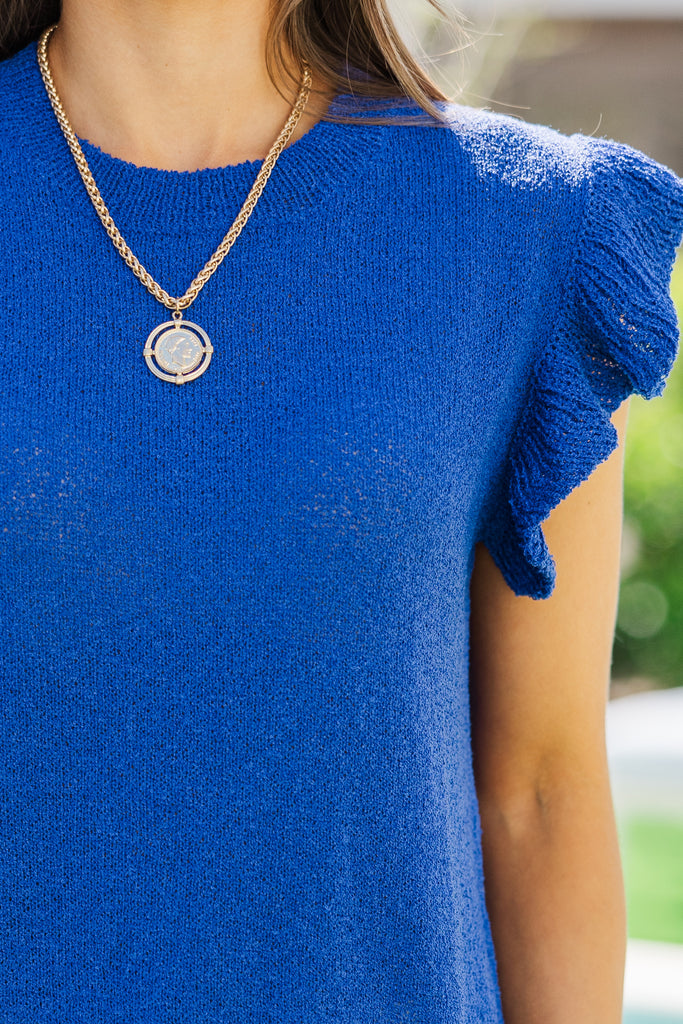 Certain Joy Royal Blue Knit Top – Shop the Mint
