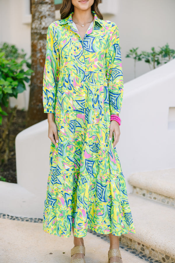 Bright New Days Green Paisley Midi Dress – Shop the Mint