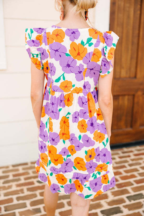 orange and purple dress Shirt Size medium measures 41.25 from adjustable straps to hem Floral Embroidered Maxi Dress Purple