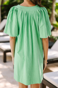 Just A Theory Lime Green Cotton Dress