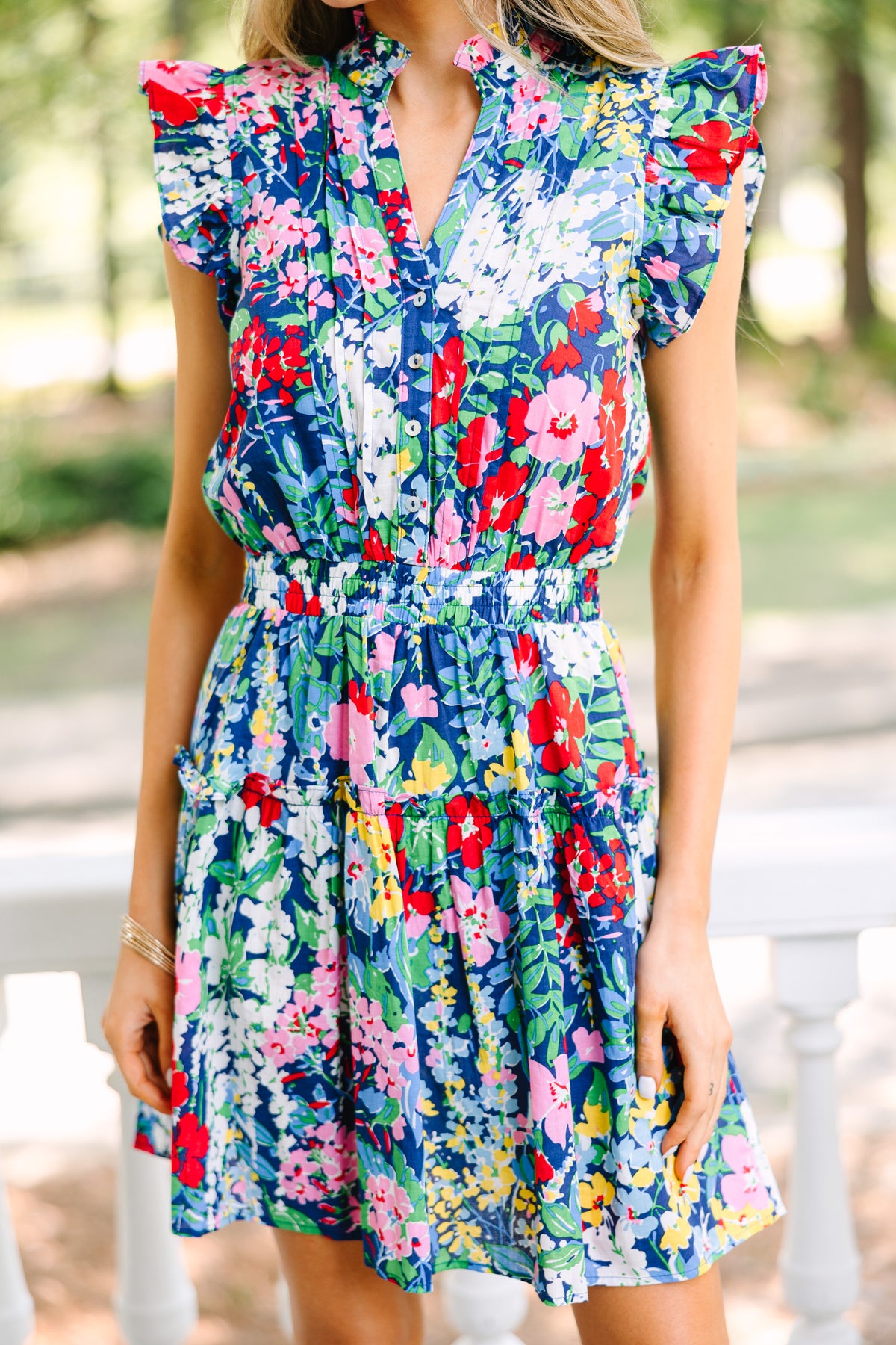 Bright Days Ahead Navy Blue Floral Dress – Shop the Mint 